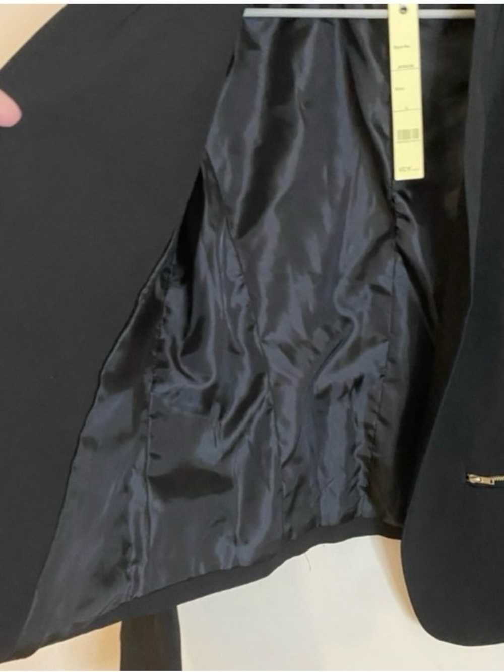 Black cotton Women's office Tailored Blazer Jacket with pockets - Picture 8 of 9